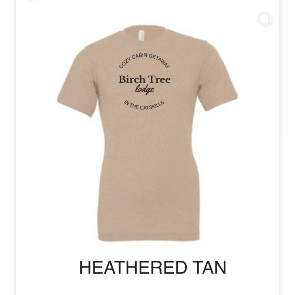Birch Tree Lodge - Heathered Tan T-Shirt